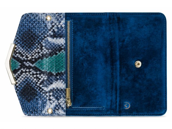 Mobilize 2in1 Gelly Velvet Clutch for Samsung Galaxy A30s/A50 Royal Blue Snake