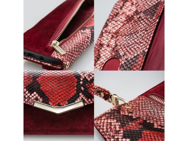 Mobilize 2in1 Gelly Velvet Clutch for Apple iPhone 12 Mini Red Snake