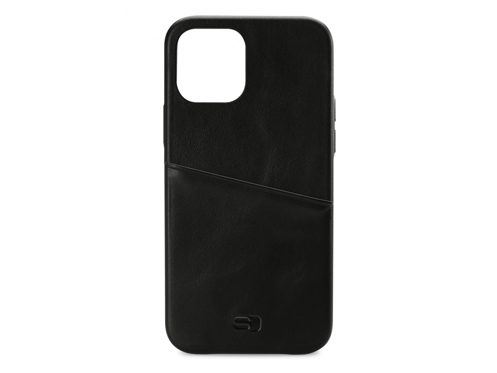 Senza Pure Leather Cover with Card Slot Apple iPhone 12 Mini Deep Black