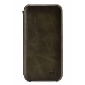 Senza Desire Skinny Leather Wallet Apple iPhone 6/6S/7/8/SE (2020) Burned Olive