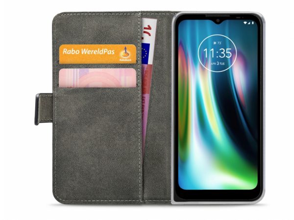 Mobilize Classic Gelly Wallet Book Case Motorola Defy (2021) Black