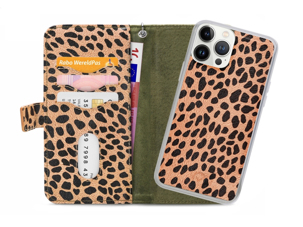 Mobilize 2in1 Magnet Zipper Case Apple iPhone 13 Pro Max Olive/Leopard