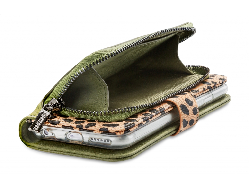 Mobilize 2in1 Magnet Zipper Case Apple iPhone 13 Pro Max Olive/Leopard