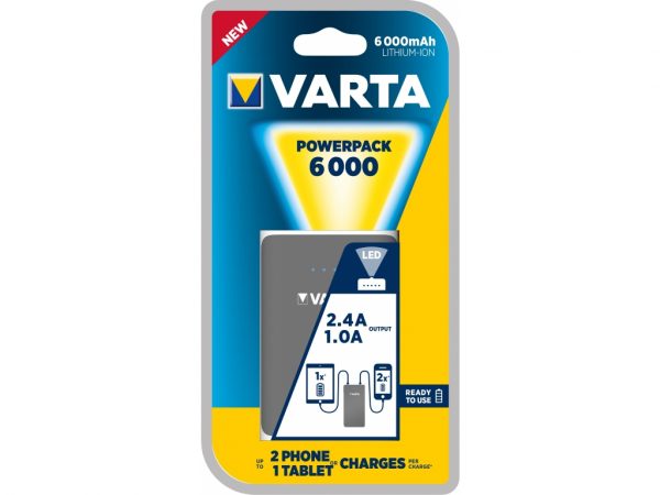 Varta Portable Powerpack Family 6000 mAh Grey