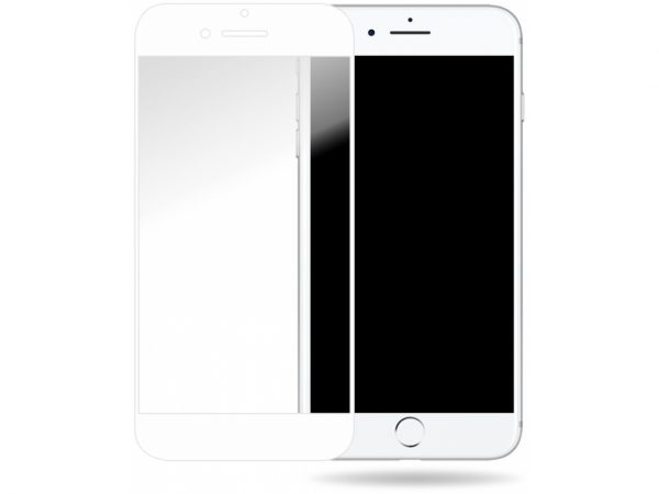Mobilize Glass Screen Protector - White Frame - Apple iPhone 6 Plus/6S Plus/7 Plus/8 Plus