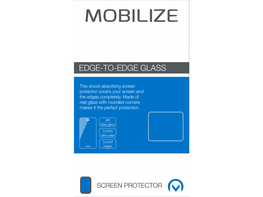 Mobilize Edge-To-Edge Glass Screen Protector Samsung Galaxy S9 Black