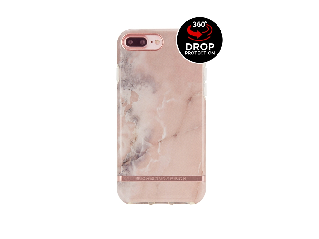 Richmond & Finch Freedom Series Apple iPhone 6 Plus/6S Plus/7 Plus/8 Plus Pink Marble/Rose Gold