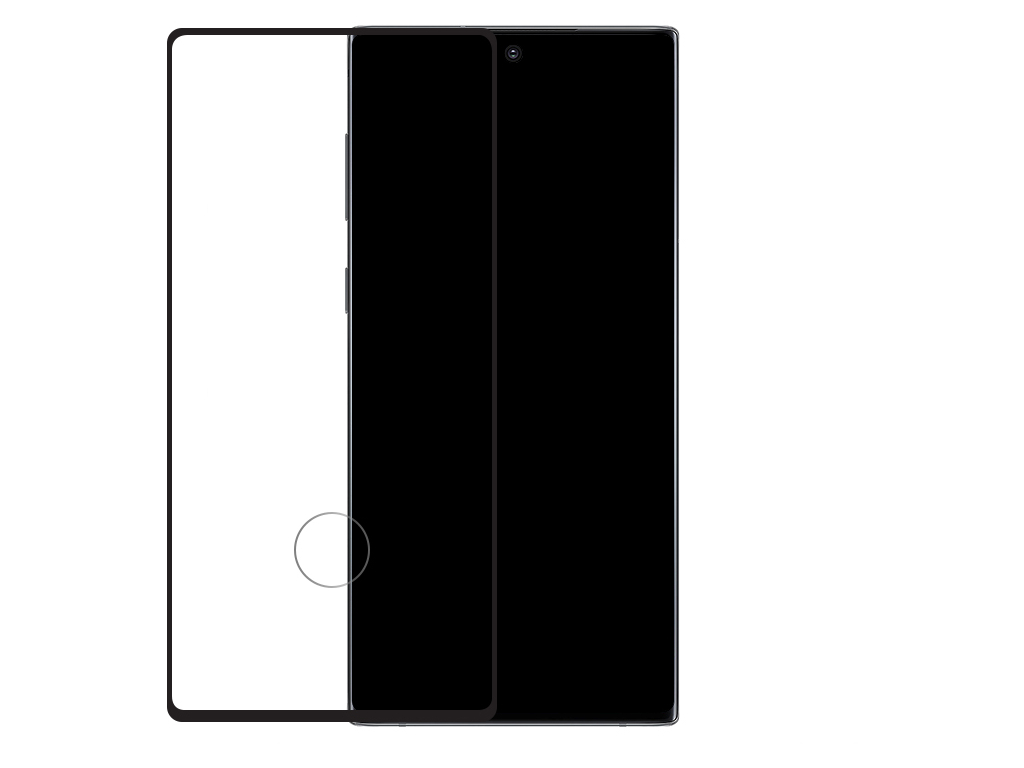Mobilize Edge-To-Edge Glass Screen Protector Samsung Galaxy Note10+ Black Edge Glue