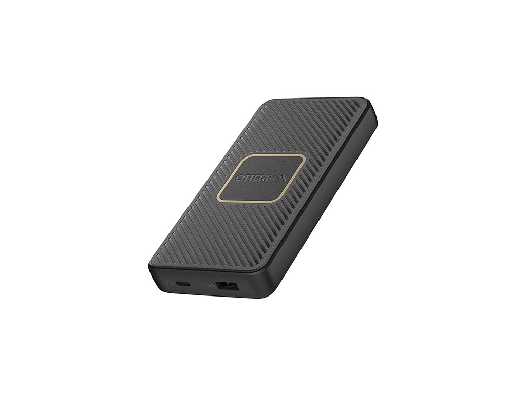 OtterBox Dual Port Fast Charge Power Bank 10000 mAh 18W + Qi Wireless Charger 10W Black