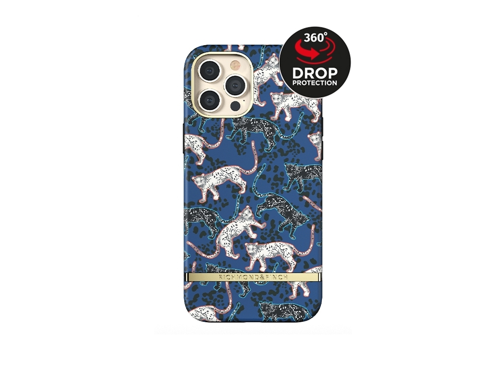 Richmond & Finch Freedom Series One-Piece Apple iPhone 12 Pro Max Blue Leopard