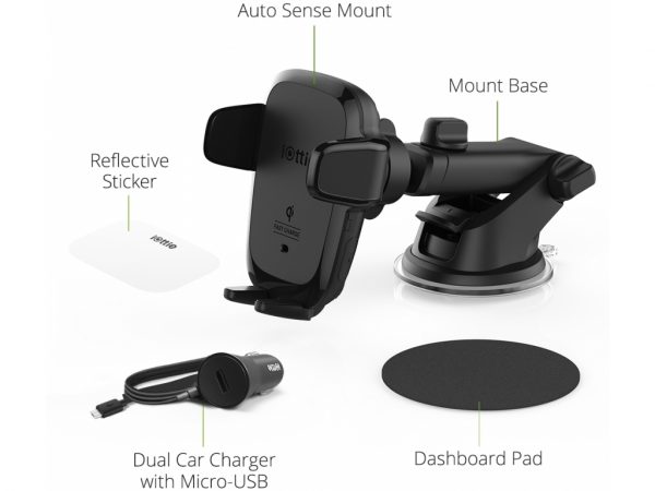 iOttie Auto Sense Wireless Dash Mount 7.5W/10W Black