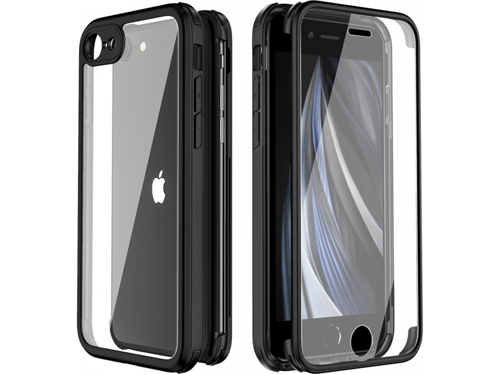Rubber Zegenen Transplanteren Valenta Tempered Glass Full Cover Bumper Case Apple iPhone 7/8/SE  (2020/2022) Black - Hoesie.nl - Smartphonehoesjes & accessoires