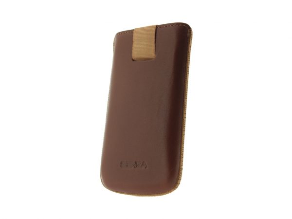 Senza Leather Slide Case Cognac Size M