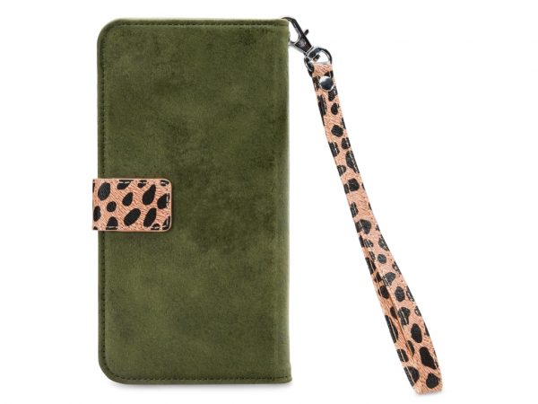 Mobilize 2in1 Magnet Zipper Case Samsung Galaxy S21 FE 5G Olive/Leopard