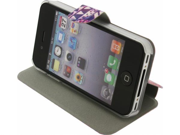 Xccess Book Stand Case Apple iPhone 4/4S Aztec Purple