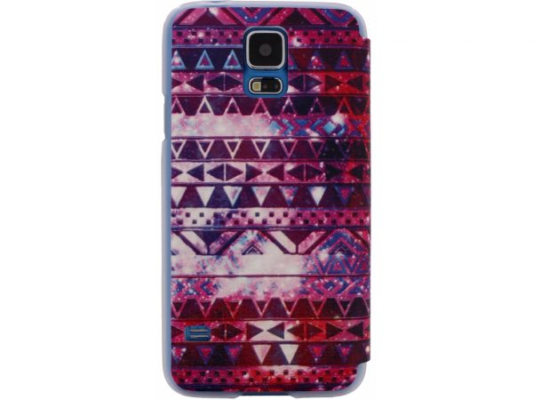 Xccess Book Stand Case Samsung Galaxy S5/S5 Plus/S5 Neo Aztec Purple