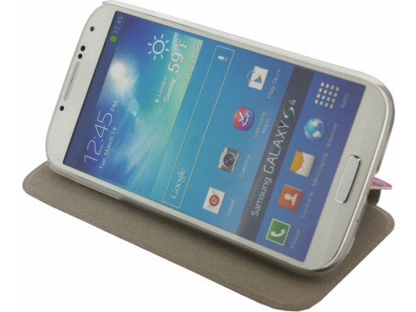 Xccess Book Stand Case Samsung Galaxy S4 I9500/I9505 Aztec Purple