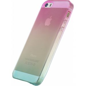 Xccess Thin TPU Case Apple iPhone 5/5S Gradual Blue/Pink