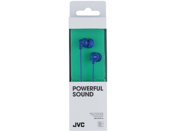 HA-FX10-A JVC Colourful Inner Ear Headphone Azure