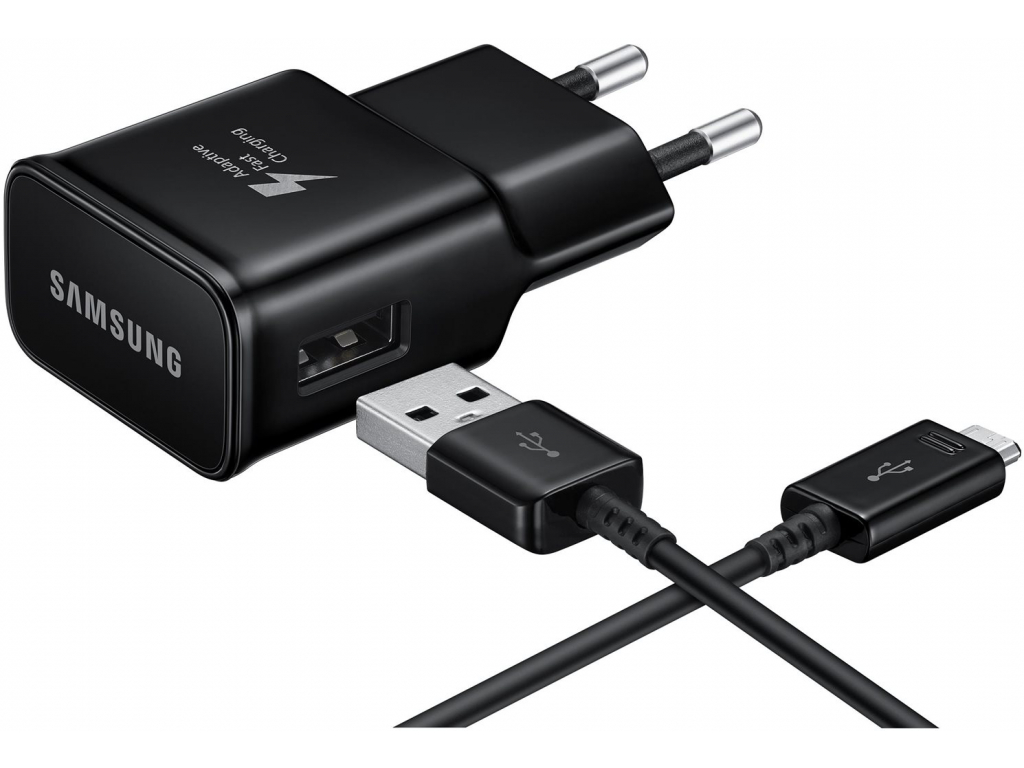 EP-TA20EBECGWW Samsung Adaptive Fast Charging Travel Charger incl. USB-C Cable 15W Black Bulk