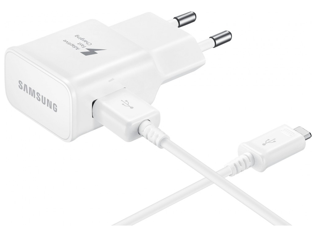 EP-TA20EWECGWW Samsung Adaptive Fast Charging Travel Charger incl. USB-C Cable 15W White Bulk