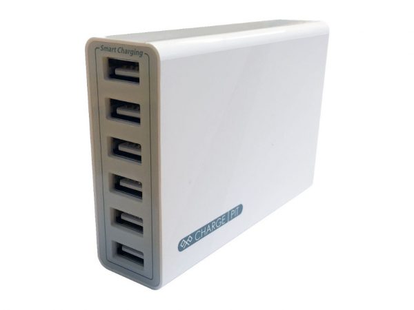 Kram Charge Pit 6-Port USB Charger White
