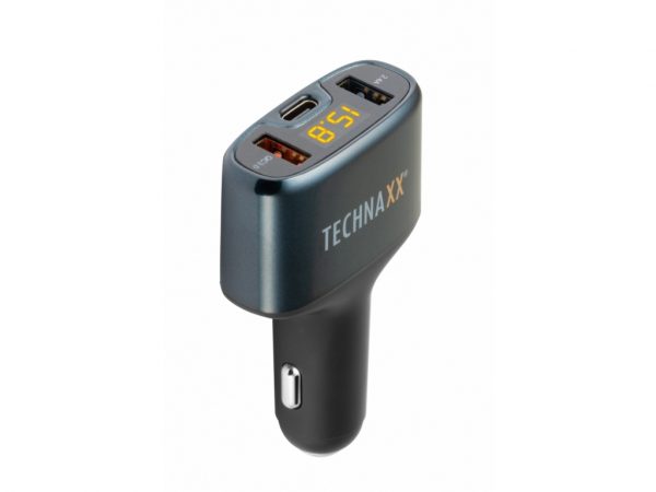 TE18 Technaxx Car Charger QC3.0 + USB-C 17W Black
