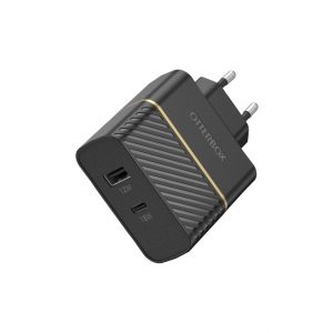 OtterBox Fast Charge Dual Port Premium Wall Charger 30W Black Shimmer