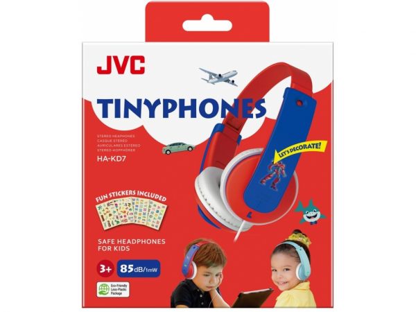 HA-KD7-RNE JVC Kids TinyPhones Headphone Red/Blue
