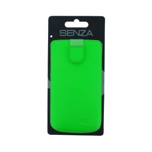 Senza Leather Slide Case Neon Green Size XXL