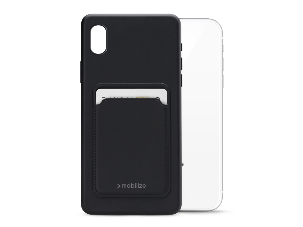 Mobilize Rubber Gelly Card Case Apple iPhone XR Matt Black