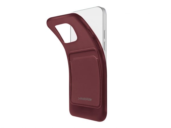 Mobilize Rubber Gelly Card Case Apple iPhone 13 Pro Matt Bordeaux