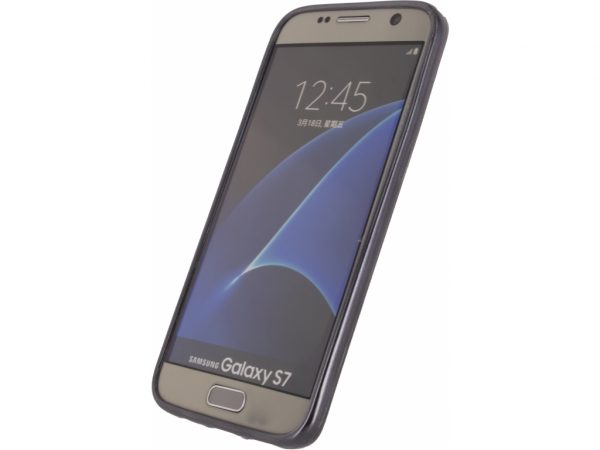 Xccess TPU Case Samsung Galaxy S7 Metallic Edge with Glitter Stones Black