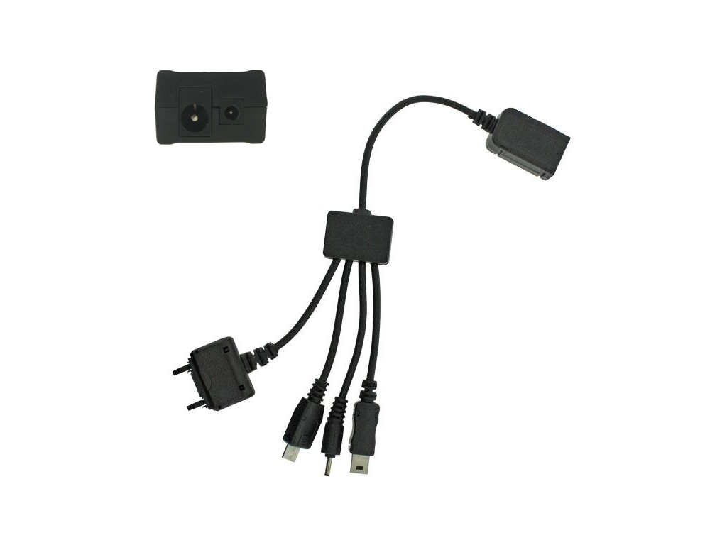 Xccess Charger Adapter Nokia to Mini USB, Micro USB, Sony Ericsson and Nokia Black