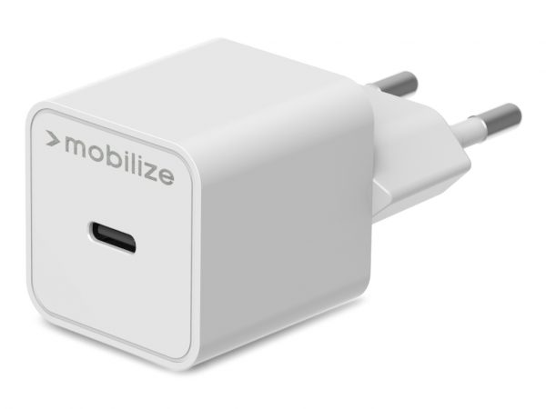 Mobilize Wall Charger USB-C 20W with PD + MFi Lightning Nylon Cable 1.2m White