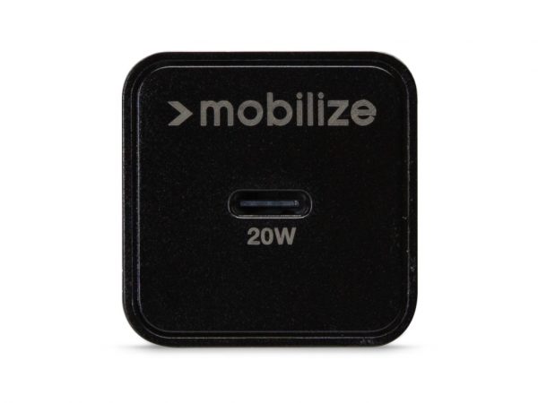 Mobilize Wall Charger USB-C 20W with PD/PPS + USB-C Nylon Cable 1.2m Black