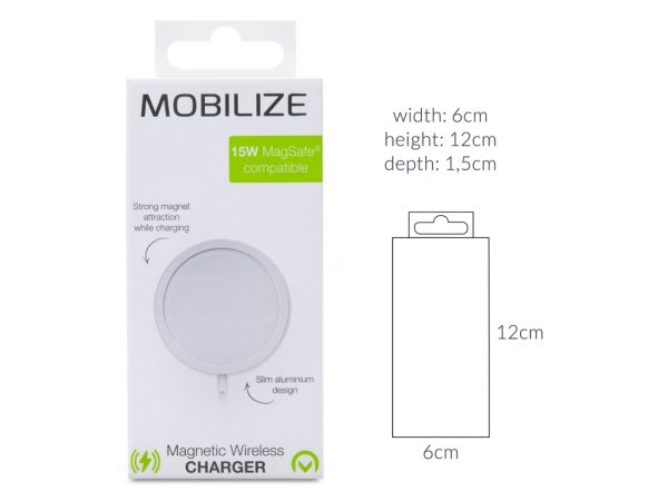Mobilize Magnetic Wireless Charger Magsafe Compatible White