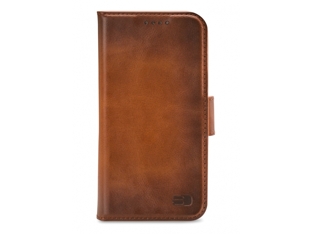 Senza Desire Leather Wallet Apple iPhone 13 Pro Max Burned Cognac