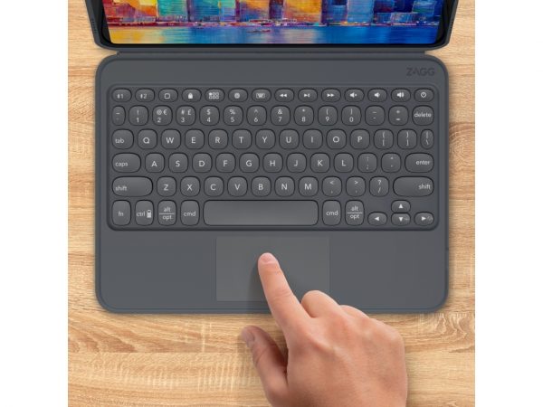 ZAGG Pro Keys Bluetooth Keyboard Case with TrackPad for Apple iPad Pro 11/Air 10.9 AZERTY Black