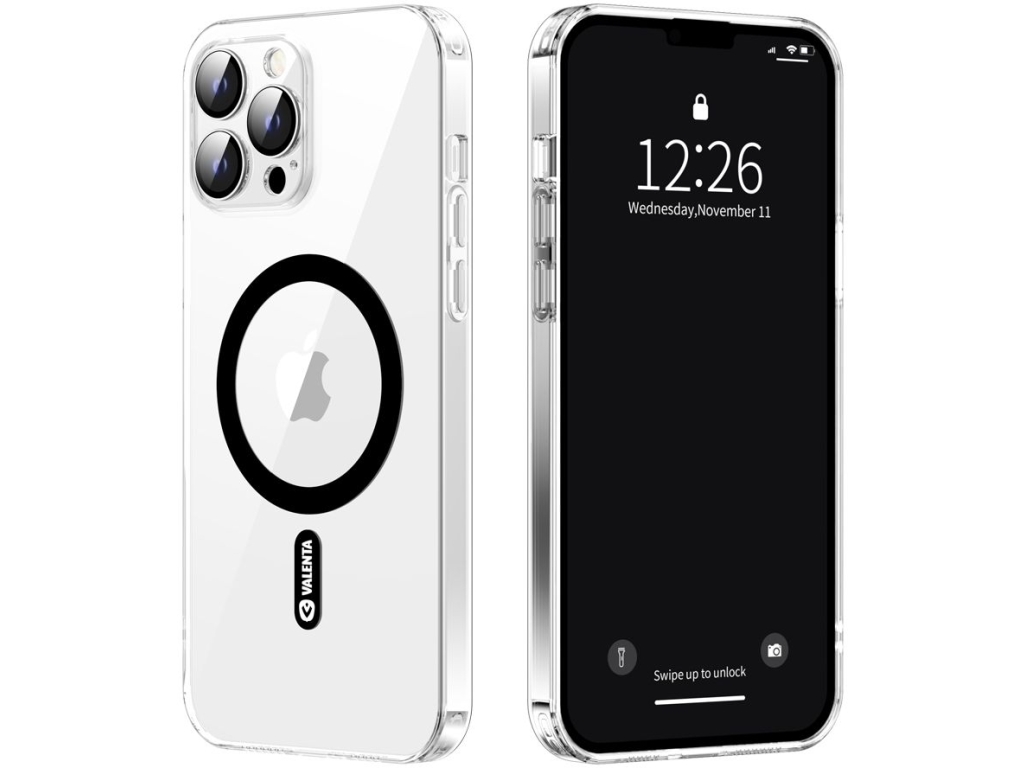 Valenta Tempered Glass Back Cover MagSafe Case Apple iPhone 13 Pro Clear