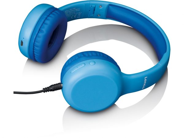 HPB-110BU Lenco On-Ear Stereo Bluetooth Headset for Kids Blue