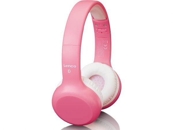 HPB-110PK Lenco On-Ear Stereo Bluetooth Headset for Kids Pink