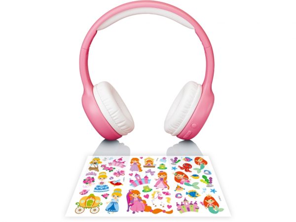 HPB-110PK Lenco On-Ear Stereo Bluetooth Headset for Kids Pink