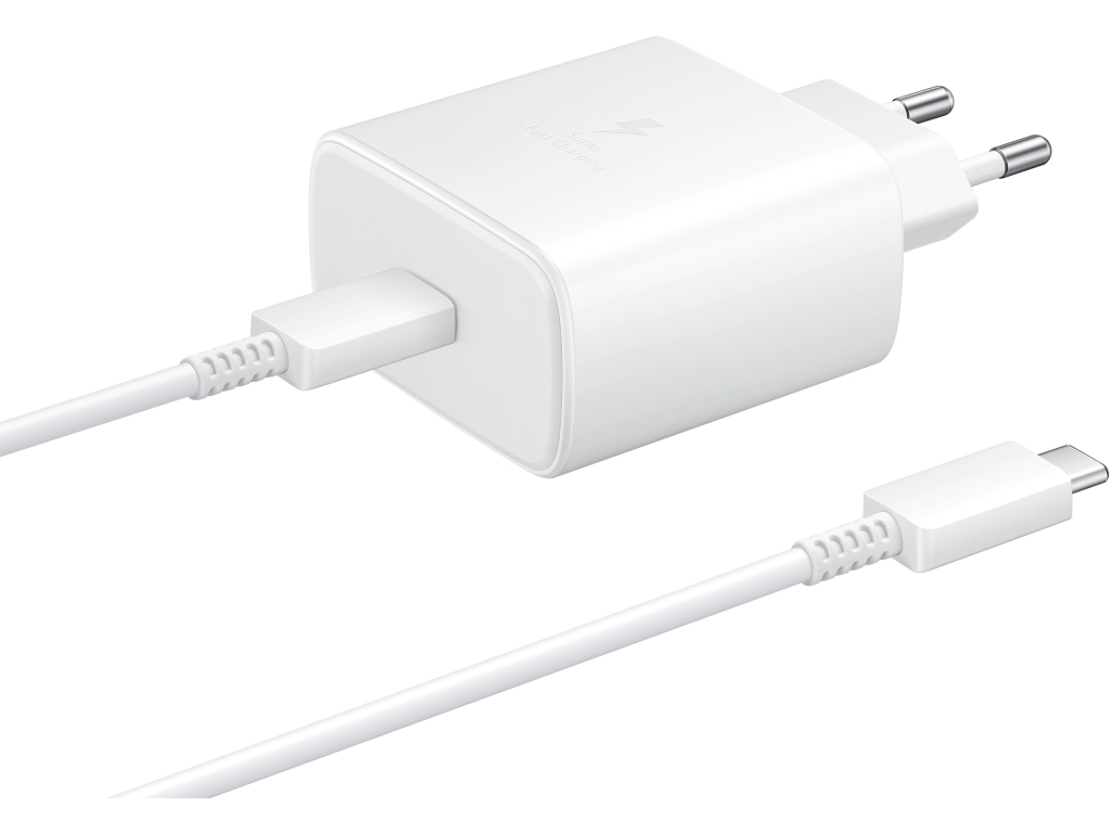 EP-TA845XWEGWW Samsung Fast PD Wall Charger USB-C incl. USB-C Cable 45W White Bulk