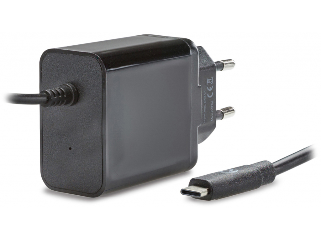 Mobilize Smart Travel Charger 1m. USB-C 3A 15W Black