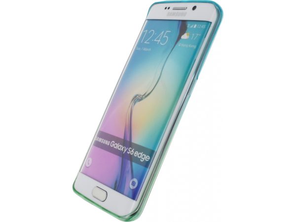 Xccess Thin TPU Case Samsung Galaxy S6 Edge Gradual Green/Turquoise