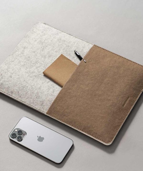 Oakywood Felt & Washpapa MacBook Sleeve – Grijs - Hoesie.nl
