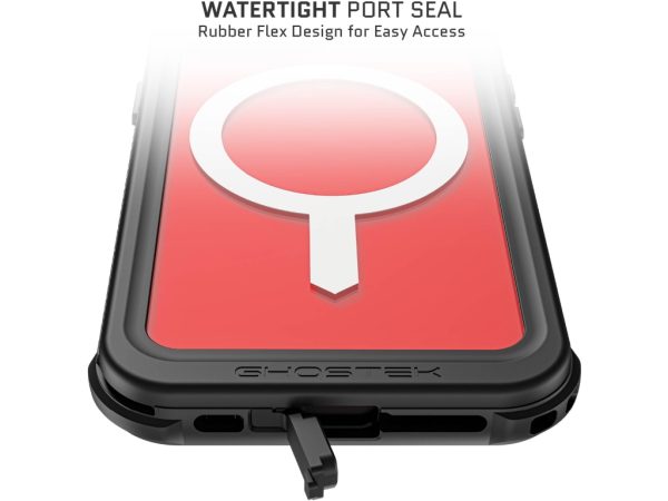Ghostek Nautical Waterproof MagSafe Case + Belt Swivel Holster Apple iPhone 14 Clear