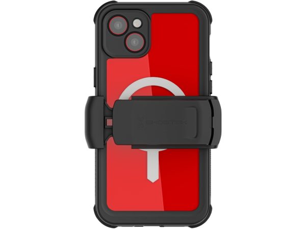 Ghostek Nautical Waterproof MagSafe Case + Belt Swivel Holster Apple iPhone 14 Plus Clear