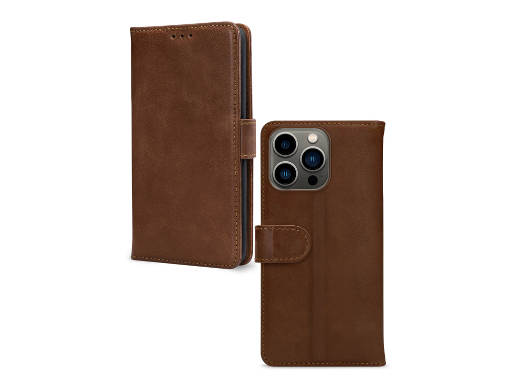 Mobilize Leather Wallet Apple iPhone 13 Pro Brown
